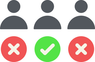 Recruitment Decision Flat Icon