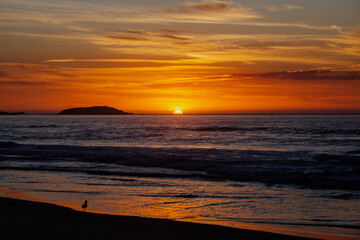 Sunrise over the ocean