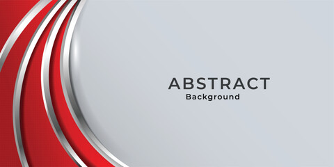 Abstract silver red background with curve. Vector illustration