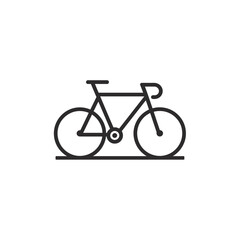 Fototapeta premium Bike icon travels recreationally outdoor minimal design graphic