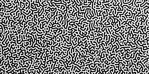 Diffusion reaction seamless vector pattern. Natural seamless line pattern. Linear design with biological shapes. Reaction-diffusion or truing pattern formation. abstract truing organic wallpaper.	