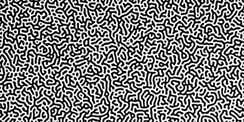 Diffusion reaction seamless vector pattern. Natural seamless line pattern. Linear design with biological shapes. Reaction-diffusion or truing pattern formation. abstract truing organic wallpaper.	