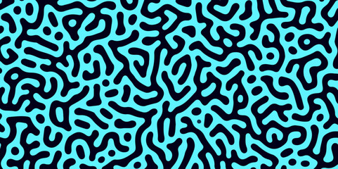 Diffusion reaction seamless vector pattern. Natural seamless line pattern. Linear design with biological shapes. Reaction-diffusion or truing pattern formation. abstract truing organic wallpaper.	