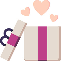 Gift Love Flat Icon