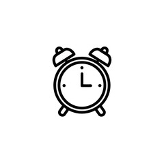 Retro alarm shows timing icon simple white background