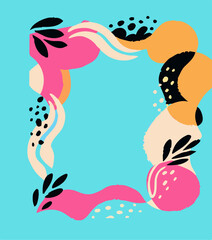 Abstract Colorful Frame Border Design Element