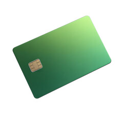 A sleek and modern green metallic credit card resting on a plain white background showcasing its elegant and minimalist design