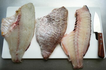 鯛の三枚おろしと小出刃包丁