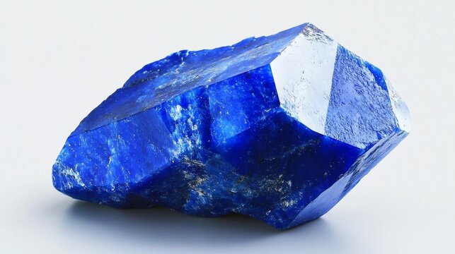 Captivating raw lapis lazuli gemstone displaying vibrant blue shades.