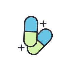 Colorful Capsule Illustration Depicting Health Wellness And Medical Treatment