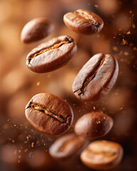 Fototapeta premium pile of coffee beans 