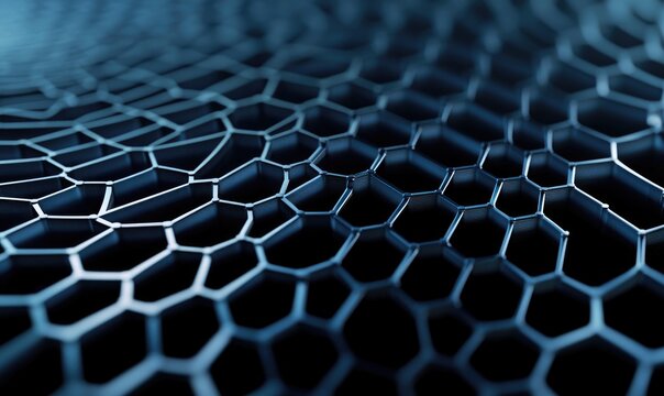 Abstract hexagonal grid pattern
