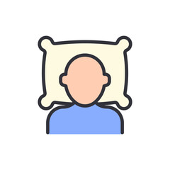 Restful Slumber Depiction Of A Person Asleep On A Comfortable Pillow