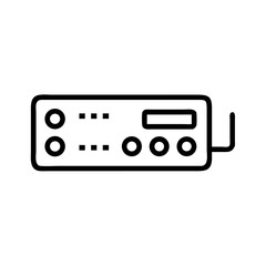 Fototapeta premium Audio interface with controls and indicators for music production 