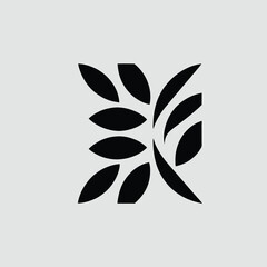 Abstract leaf arrangement design suitable for various creative projects