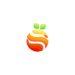 a vibrant orange fruit icon, a healthy and fresh vector illustration