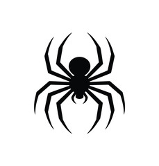 Black Spider Silhouette Icon
