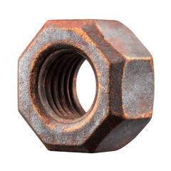 Rusty Hex Nut Closeup Industrial Metal Object