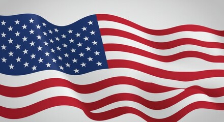A dynamically draped american flag illustration showcasing freedom and patriotism