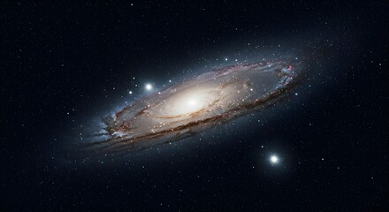 Fototapeta premium Stunning Galaxy Scene with Stars and Cosmic Spackle Details