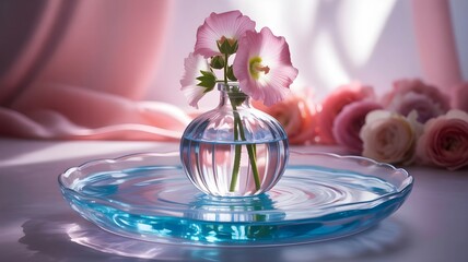 flowers in a glass vase