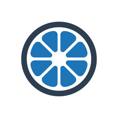 Citrus Vitamin Slice Icon