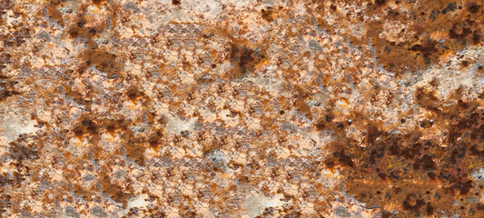 Rust on the iron door for the background. old peeling paint on rusty gates.