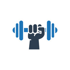 Strength Fitness Dumbbell Icon