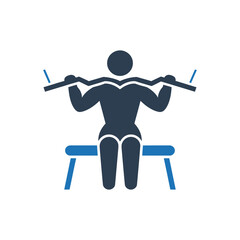 Weight Training Bench Press Icon