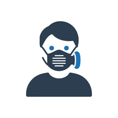 Respiratory Mask Protection Icon