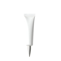 Sleek White Eye Cream Tube with a Modern Applicator for Targeted Skincare and Anti-Aging Solutions on Simple Background