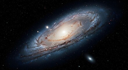 Naklejka premium Stunning Photoreal Image of Galaxy in Space with High Detail Quality