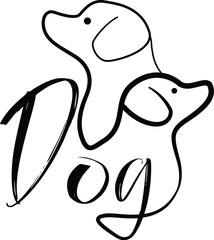 dog line art design