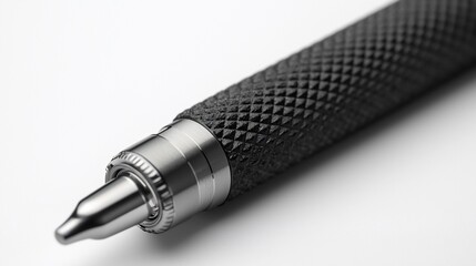 Close-up of black pen tip