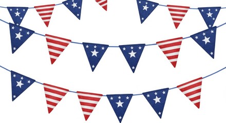Fototapeta premium Festive patriotic bunting with stars and stripes for celebratory occasions