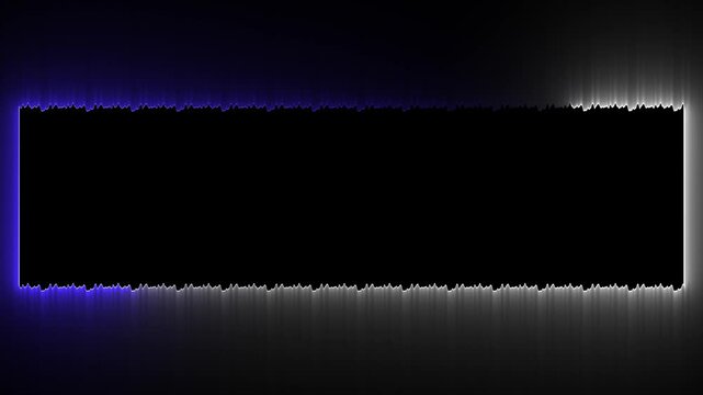 Abstract glowing rolling motion rectangular frame with minimal background effects with neon dark blue and white color animation. Minimal abstract backdrop