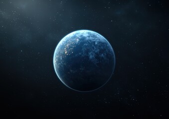 Fototapeta premium Stunning View of Earth with Starry Background in Vast Universe