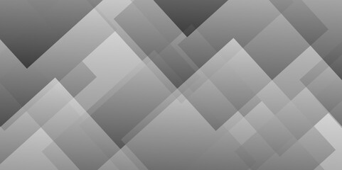 Fototapeta premium Abstract white and gray background design with layers of textured white transparent material in triangle and squares shapes. White color technology concept geometric line vector background.
