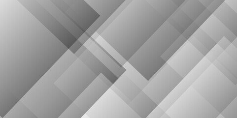Obraz premium Abstract white and gray background design with layers of textured white transparent material in triangle and squares shapes. White color technology concept geometric line vector background.