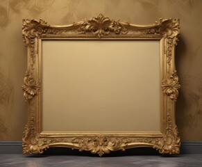 Exquisite gold frame with swirling scrolls against plush velvet  ,  pattern,  red,  artistic