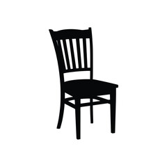Dining Chair Silhouette Simple Vector Design