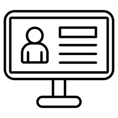 Identity online Icon Outline