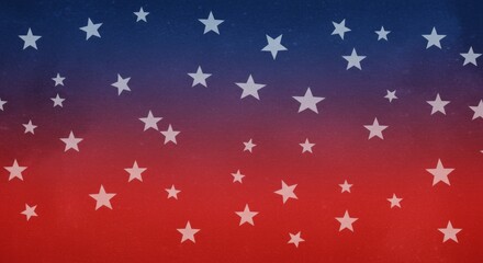 A Vibrant Tapestry of Stars in Patriotic Red, White and Blue Hues