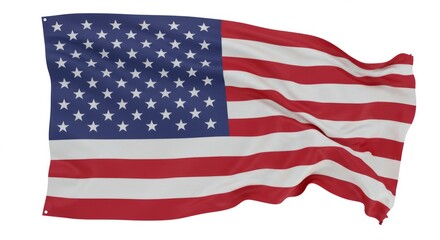 Fototapeta premium Waving United States flag symbolizes freedom, patriotism and national identity