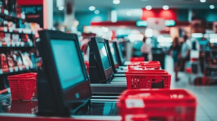 Point of sale systems at retail store checkout counter