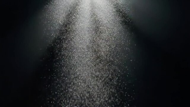 Abstract lighting, dust, particle and glare on a dark background