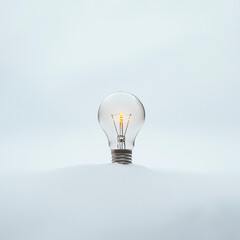 light bulb on blue background