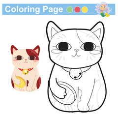 Coloring page for children. Color worksheet activity. Education about color. 