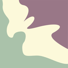 Abstract Pastel Shapes: A minimal abstract graphic design featuring three vibrant pastel color blocks with flowing edges, creating a dynamic and harmonious composition.