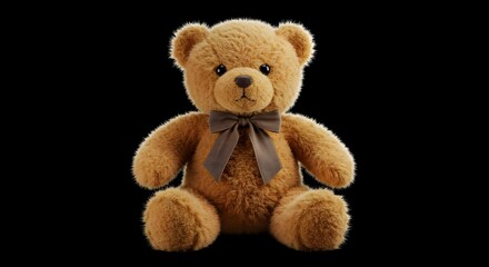 Obraz premium Cute Teddy Bear Isolated on White Background for High-Quality Use